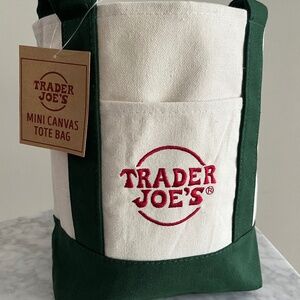 Trader Joe’s Mini Canvas Bag - Hunter Green NWT